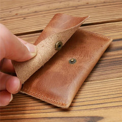 Men's Crazy Horse Leather Wallet Top Layer Cowhide Vintage Casual