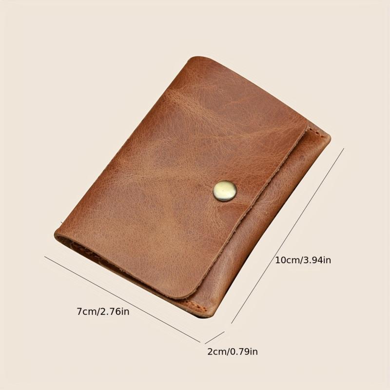 Men's Crazy Horse Leather Wallet Top Layer Cowhide Vintage Casual