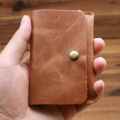 Men's Crazy Horse Leather Wallet Top Layer Cowhide Vintage Casual