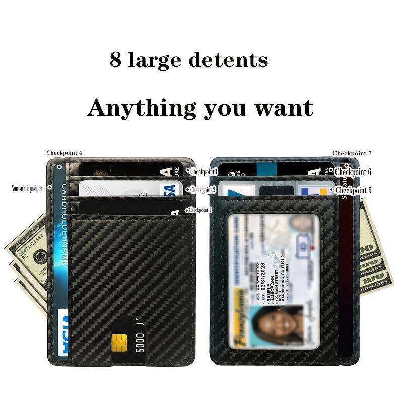 Anti magnetic RFID Card Holder Portable PU Leather Credit Card Holder