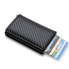 Carbon Fiber Credit Card Holder Men's Rfid Blocking Money Clip