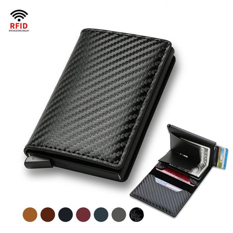 Carbon Fiber Credit Card Holder Men's Rfid Blocking Money Clip