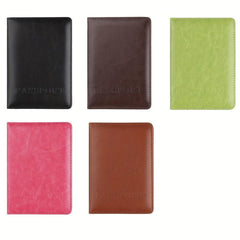 Leather Travel Passport Holder Wallet Document Ticket Organizer