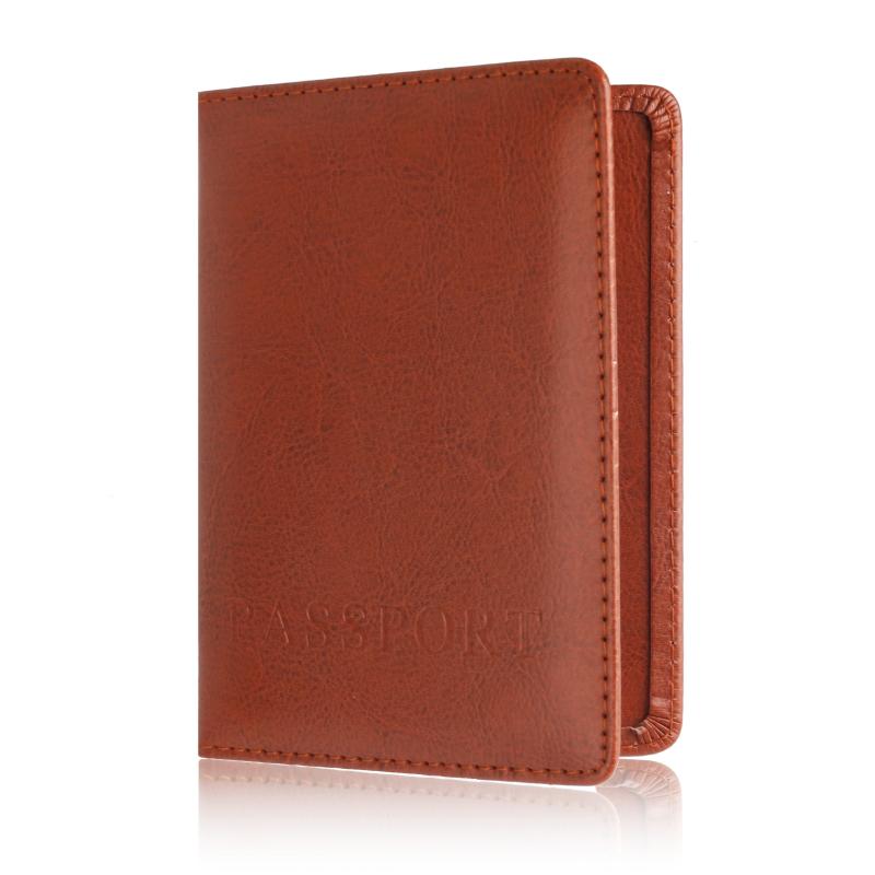 Leather Travel Passport Holder Wallet Document Ticket Organizer