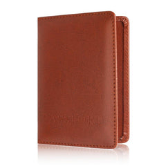 Leather Travel Passport Holder Wallet Document Ticket Organizer