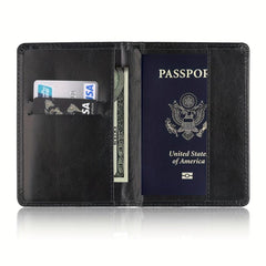 Leather Travel Passport Holder Wallet Document Ticket Organizer