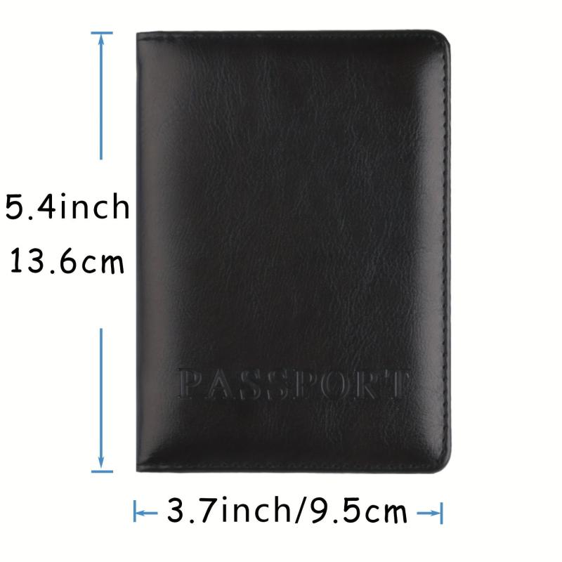Leather Travel Passport Holder Wallet Document Ticket Organizer