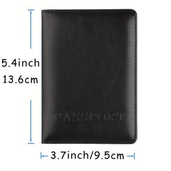 Leather Travel Passport Holder Wallet Document Ticket Organizer