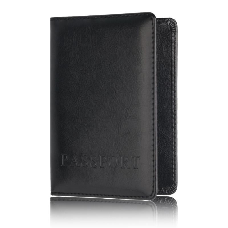Leather Travel Passport Holder Wallet Document Ticket Organizer