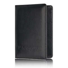 Leather Travel Passport Holder Wallet Document Ticket Organizer