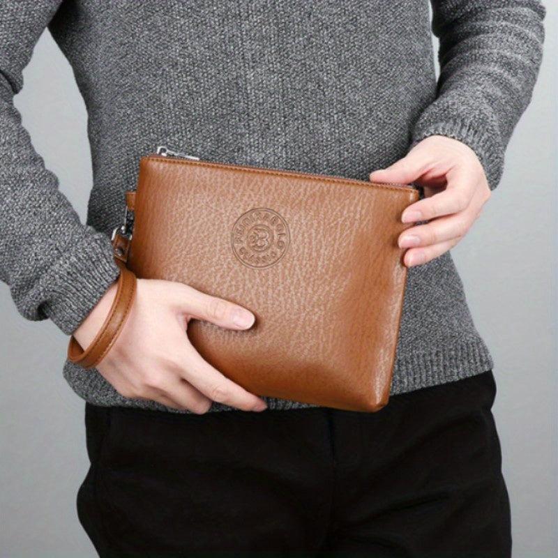 Men's Clutch Bag Pu Leather Mobile Phone Wallet