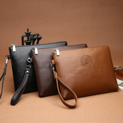 Men's Clutch Bag Pu Leather Mobile Phone Wallet