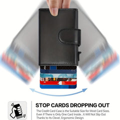 Men's Leather Card Holder RFID Blocking Coin Purse