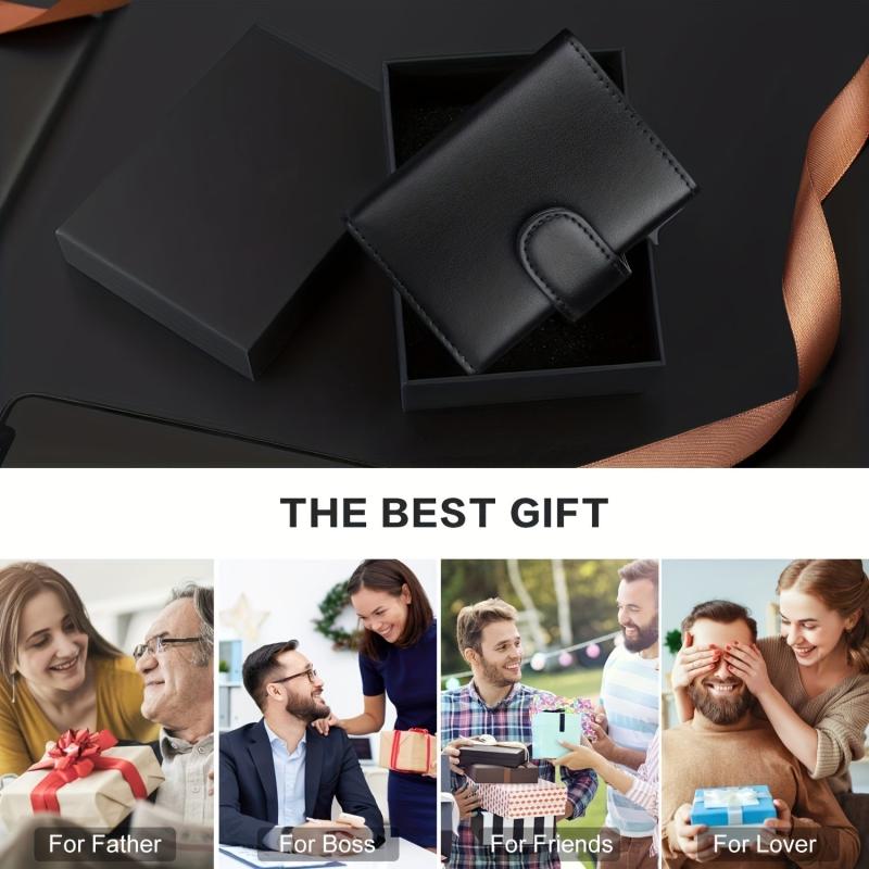 Men's Leather Card Holder RFID Blocking Coin Purse
