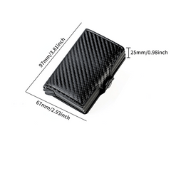 Double Layer Credit Card Box Anti Degaussing Automatic Card Bag Wallet