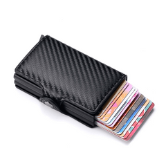 Double Layer Credit Card Box Anti Degaussing Automatic Card Bag Wallet