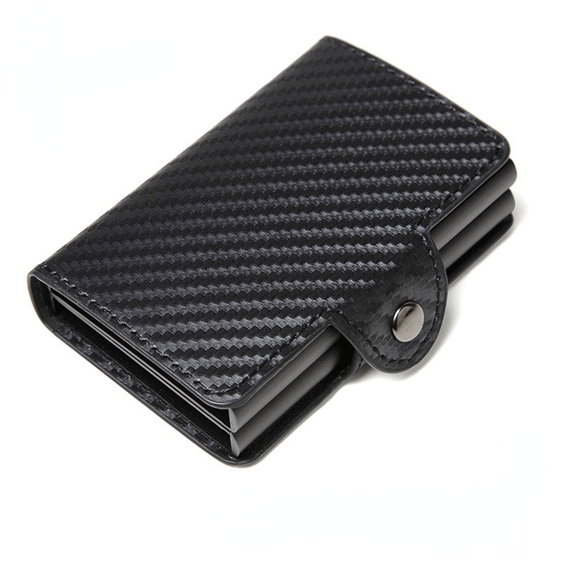 Double Layer Credit Card Box Anti Degaussing Automatic Card Bag Wallet
