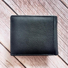 Men Short Leather Wallet with Coin Pocket