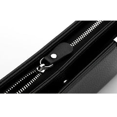 Men's Leather Zipper Long Business Wallet Phone Holder