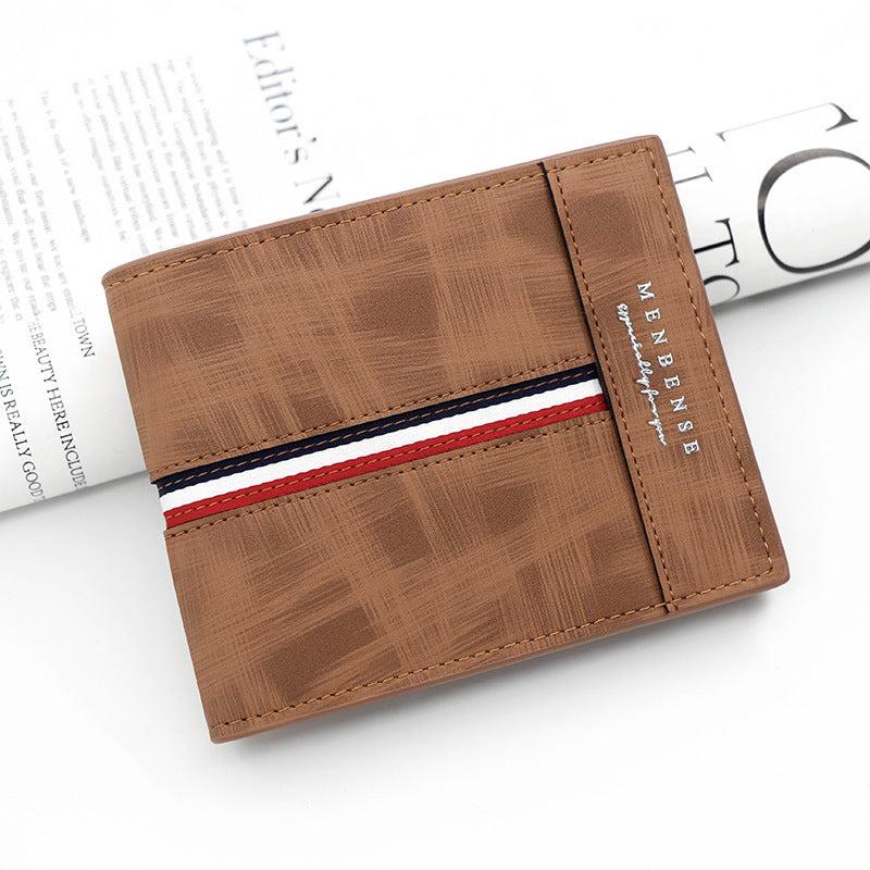 Slim Coin Pocket Photo Holder Small Wallet PU Leather Men's
