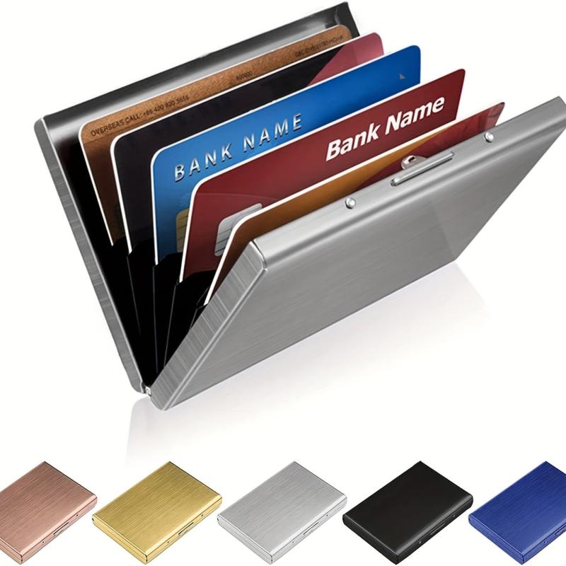 Men's Stainless Steel RFID Blocking Credit Card Holder Slim