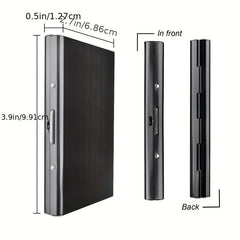Men's Stainless Steel RFID Blocking Credit Card Holder Slim