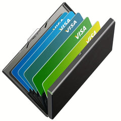 Men's Stainless Steel RFID Blocking Credit Card Holder Slim
