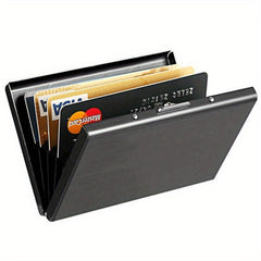 Men's Stainless Steel RFID Blocking Credit Card Holder Slim