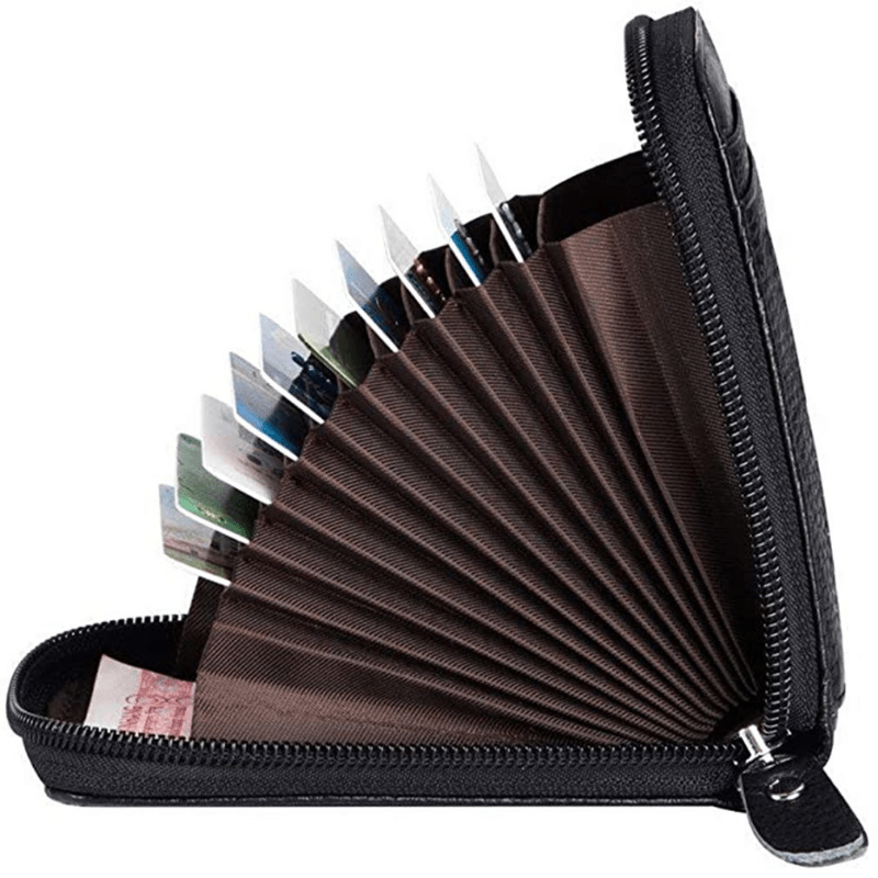 Men's Business PU Leather Card Holder Zipper Coin Purse