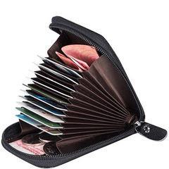 Men's Business PU Leather Card Holder Zipper Coin Purse