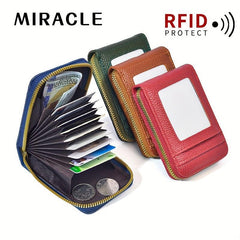 Men's Business PU Leather Card Holder Zipper Coin Purse