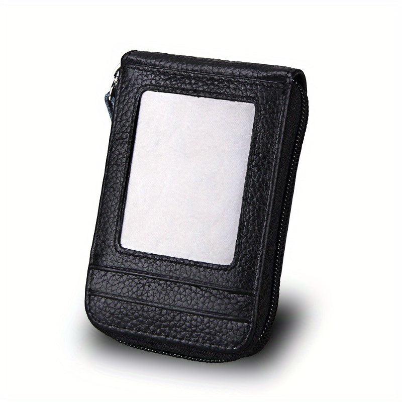 Men's Business PU Leather Card Holder Zipper Coin Purse