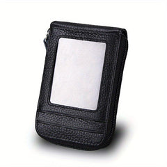 Men's Business PU Leather Card Holder Zipper Coin Purse