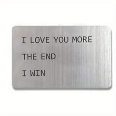 Anniversary Wallet Insert: I Love You More Engraved Keepsake For Him