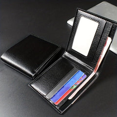 Cowhide Driver's Wallet & Card Bag with ID Holder