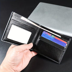 Cowhide Driver's Wallet & Card Bag with ID Holder