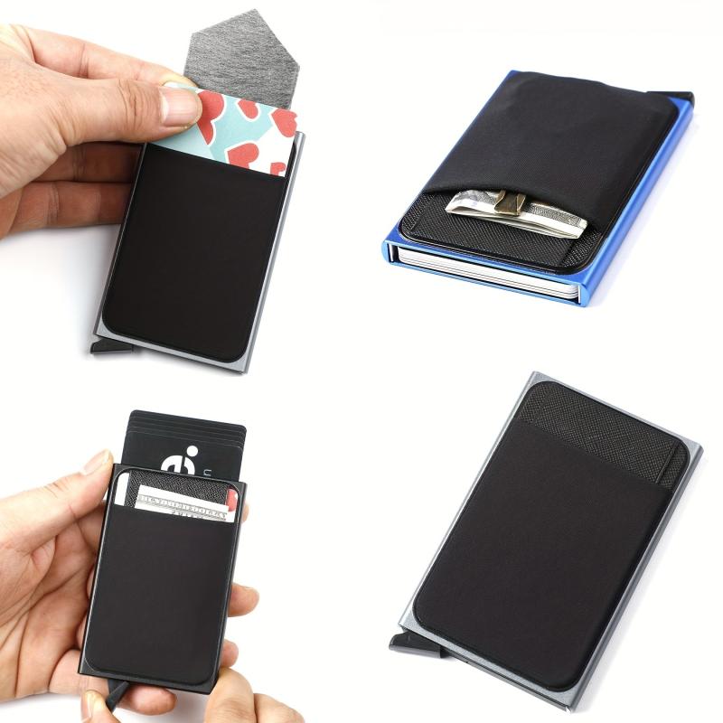 RFID Blocking Card Holder Aluminum Alloy Pop-up Credit Card Holder