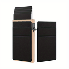 RFID Blocking Side Push Pop Up Card Holder Wallet for Men