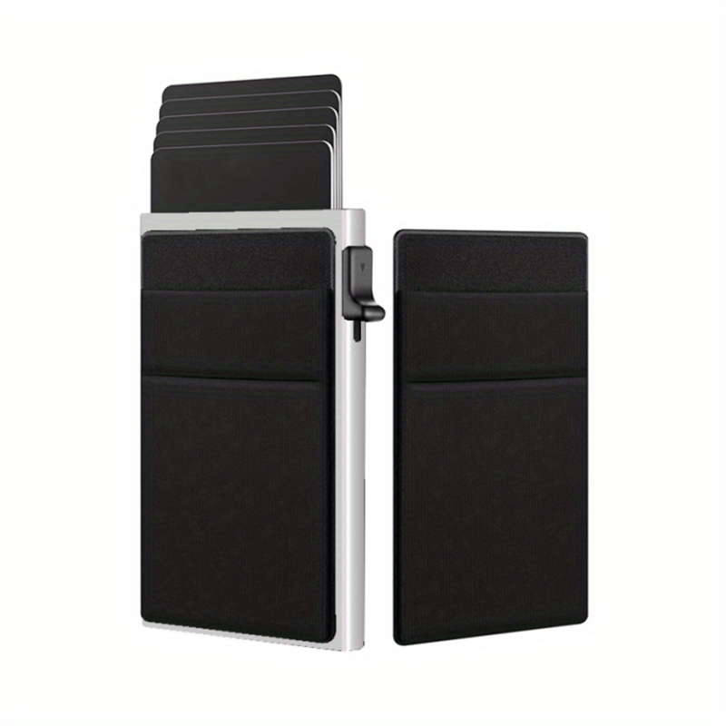 RFID Blocking Side Push Pop Up Card Holder Wallet for Men