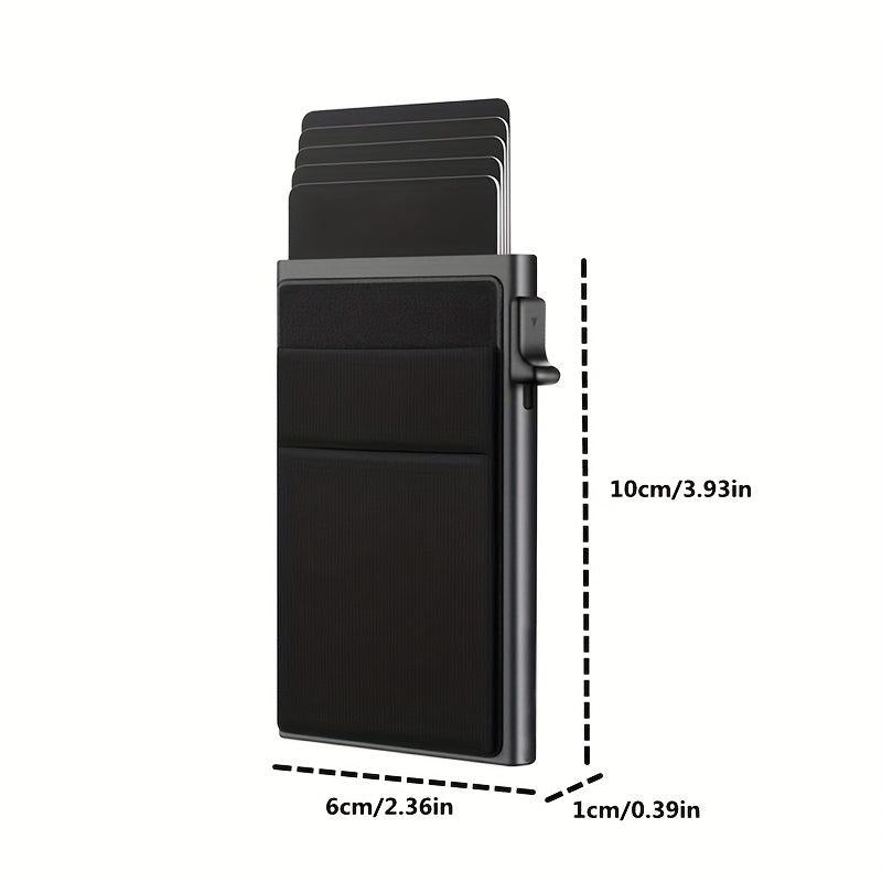 RFID Blocking Side Push Pop Up Card Holder Wallet for Men