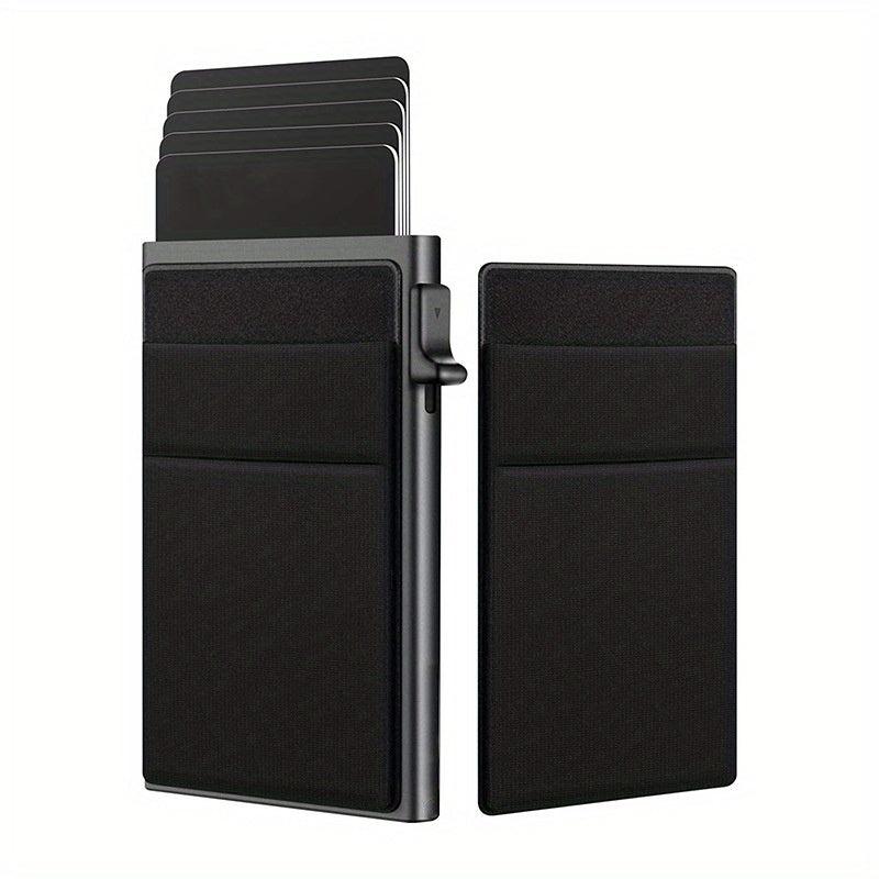 RFID Blocking Side Push Pop Up Card Holder Wallet for Men
