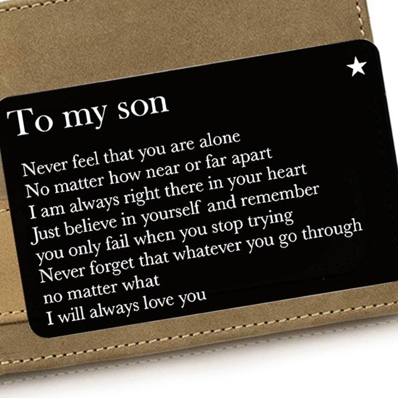 Rectangular Metal Lettering DiscourseWallet Clip Card
