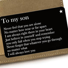 Rectangular Metal Lettering DiscourseWallet Clip Card