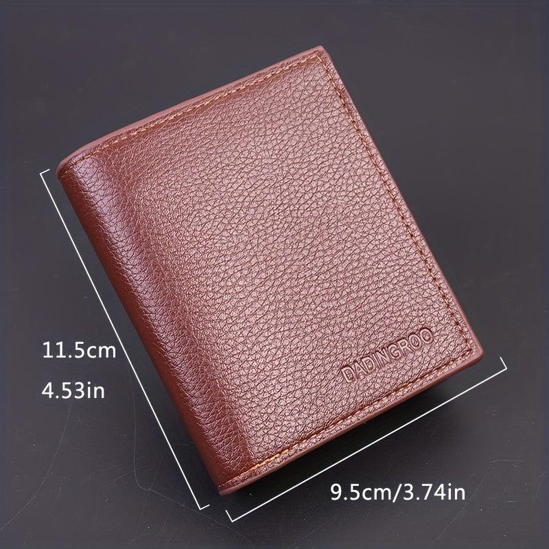 Men's Soft PU Leather Short Wallet Card Holder