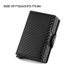 Carbon Fiber Men's Wallet RFID Anti theft Slim Wallet