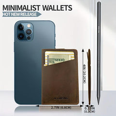 ALLANSING Slim Leather Wallet RFID Blocking Credit Card Holder
