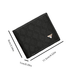 Men's Plaid Short Wallet Soft Coin Purse