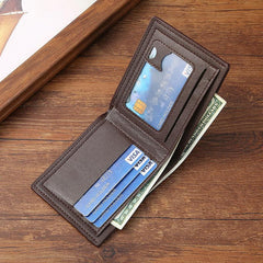 Men's Plaid Short Wallet Soft Coin Purse