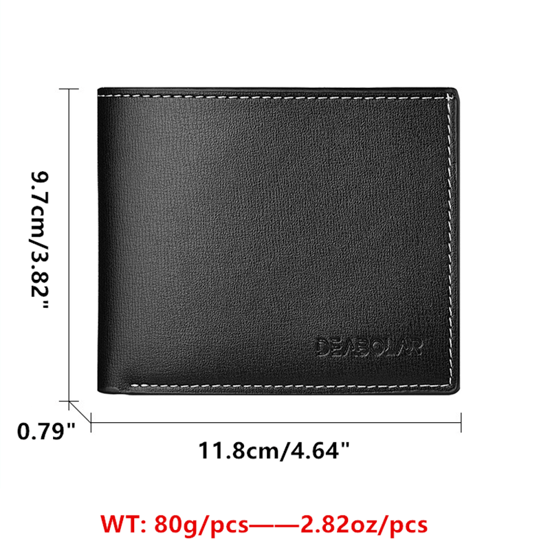 Men Leather Wallet Slim Male Purse Credit Card Holder Money Bag
