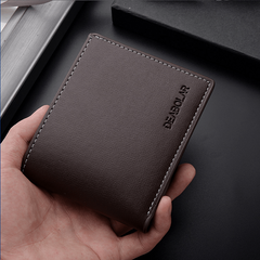 Men Leather Wallet Slim Male Purse Credit Card Holder Money Bag